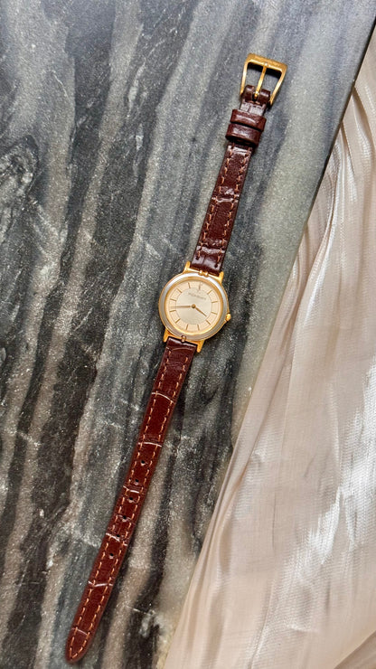 Yves Saint Laurent vintage watch (YSL) 1990s - Bespoke genuine leather