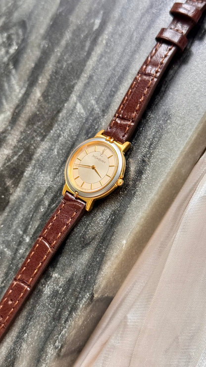 Yves Saint Laurent vintage watch (YSL) 1990s - Bespoke genuine leather