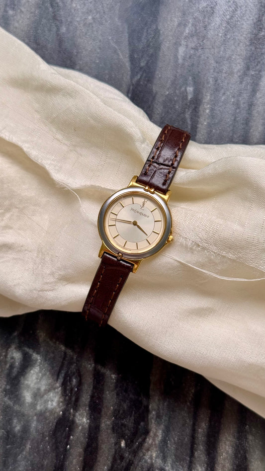 Yves Saint Laurent vintage watch (YSL) 1990s - Bespoke genuine leather
