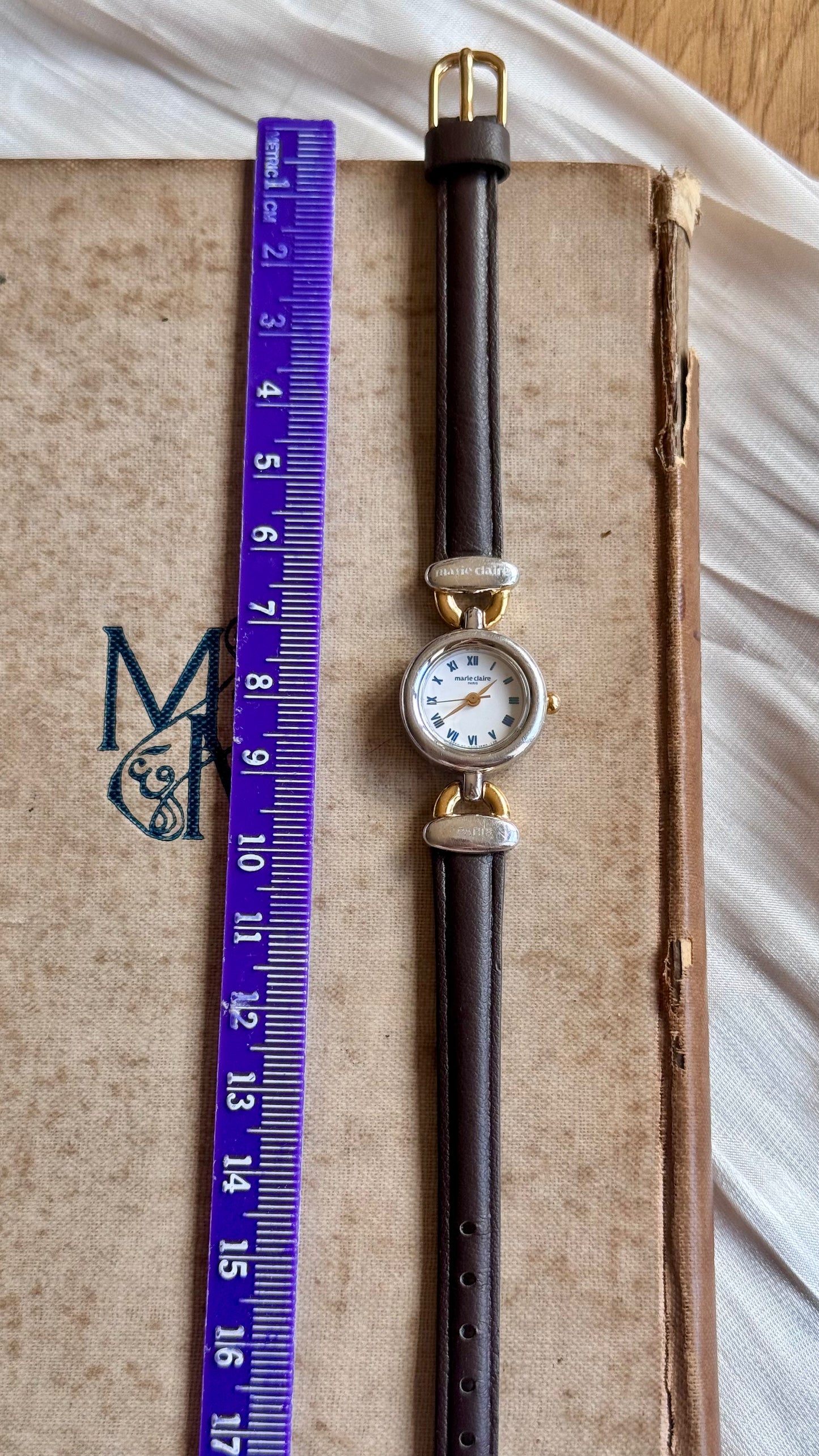 Marie Claire Vintage Watch 1990s - Bespoke Leather