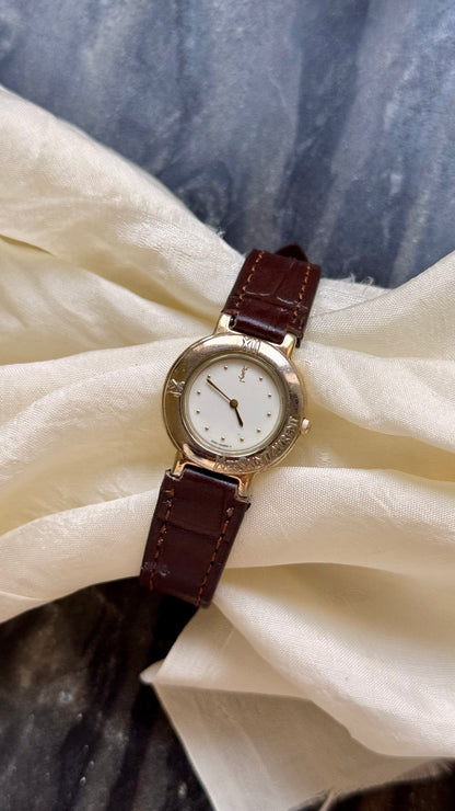 Yves Saint Laurent vintage watch (YSL) 1990s - Bespoke genuine leather
