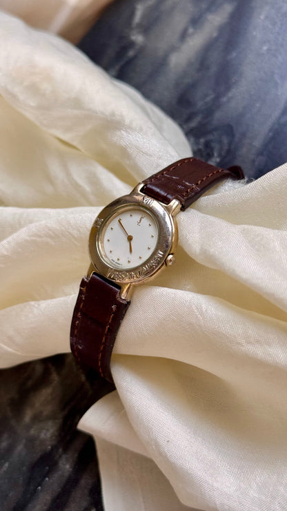 Yves Saint Laurent vintage watch (YSL) 1990s - Bespoke genuine leather