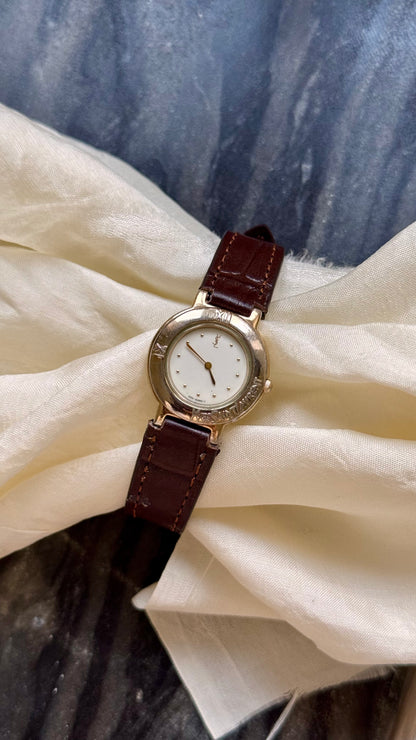 Yves Saint Laurent vintage watch (YSL) 1990s - Bespoke genuine leather