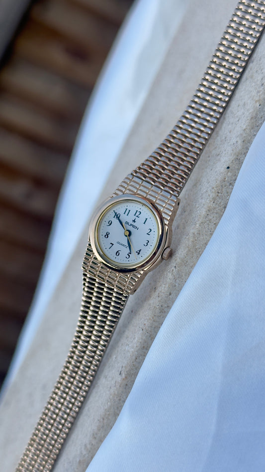 Buren Vintage Watch 1990s - Champagne gold plated