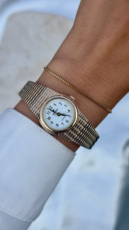 Buren Vintage Watch 1990s - Champagne gold plated