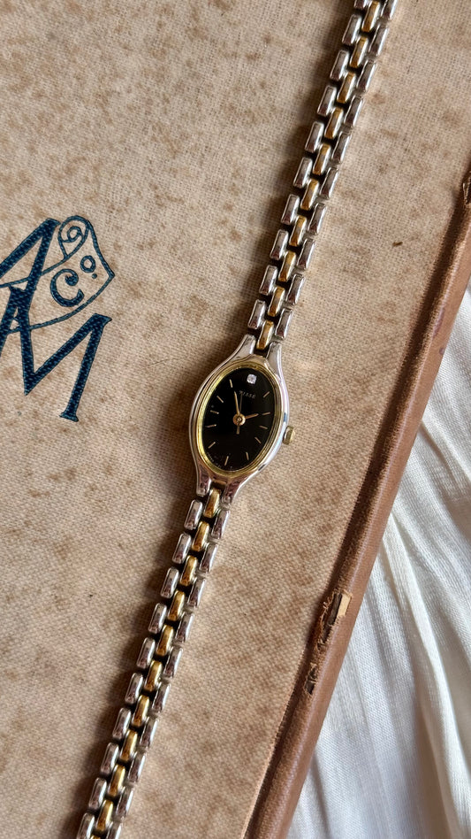 Super rare 1991 Vintage Seiko Tissé Watch - Diamond index