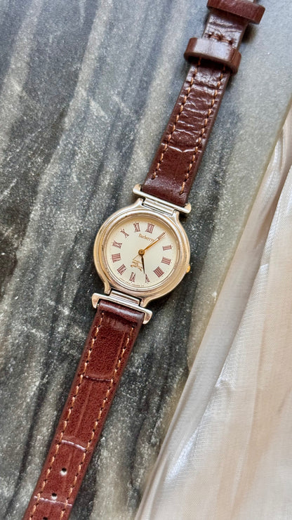 Burberrys Vintage Watch 1980s - Bespoke genuine leather
