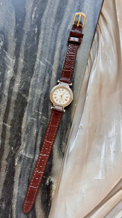 Burberrys Vintage Watch 1980s - Bespoke genuine leather