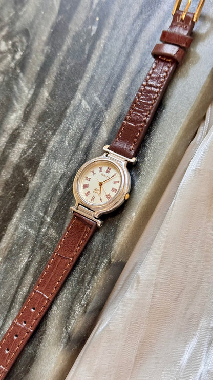 Burberrys Vintage Watch 1980s - Bespoke genuine leather