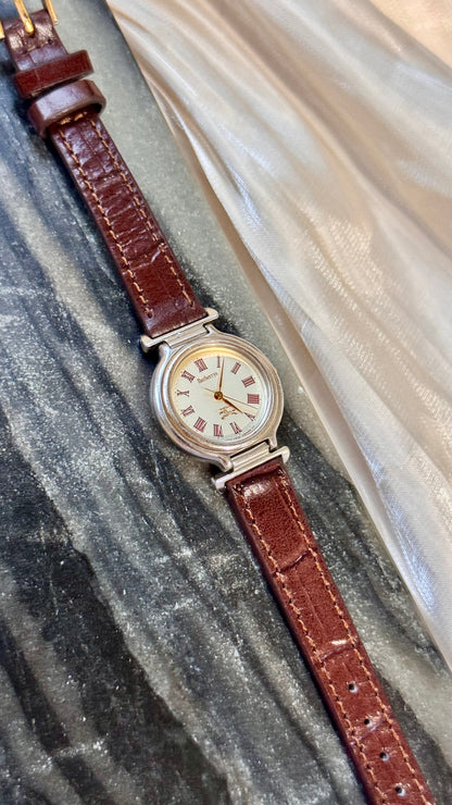 Burberrys Vintage Watch 1980s - Bespoke genuine leather