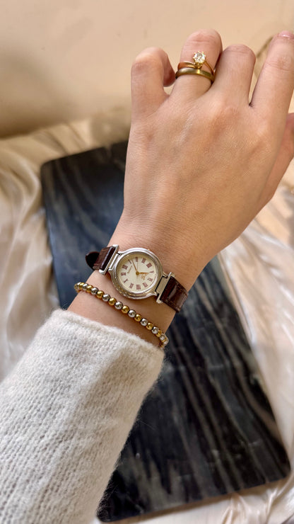 Burberrys Vintage Watch 1980s - Bespoke genuine leather