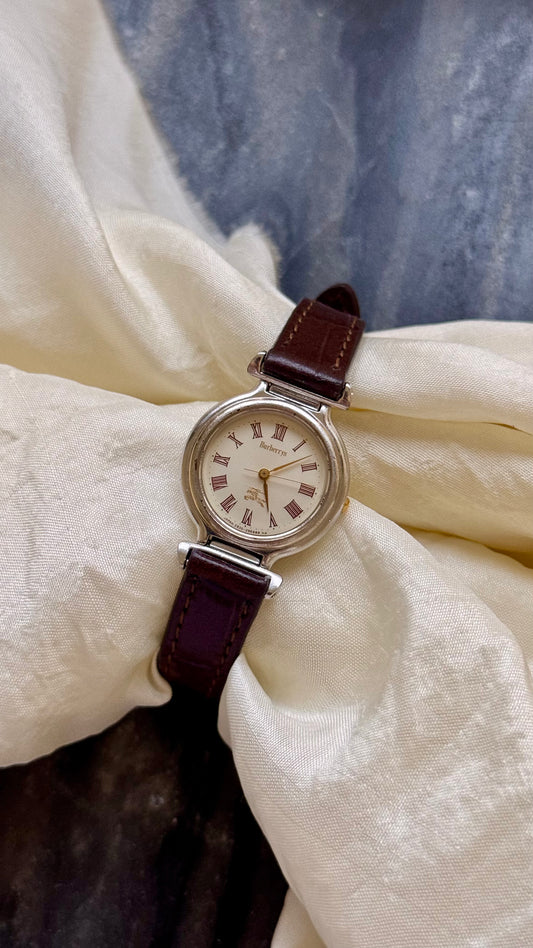 Burberrys Vintage Watch 1980s - Bespoke genuine leather