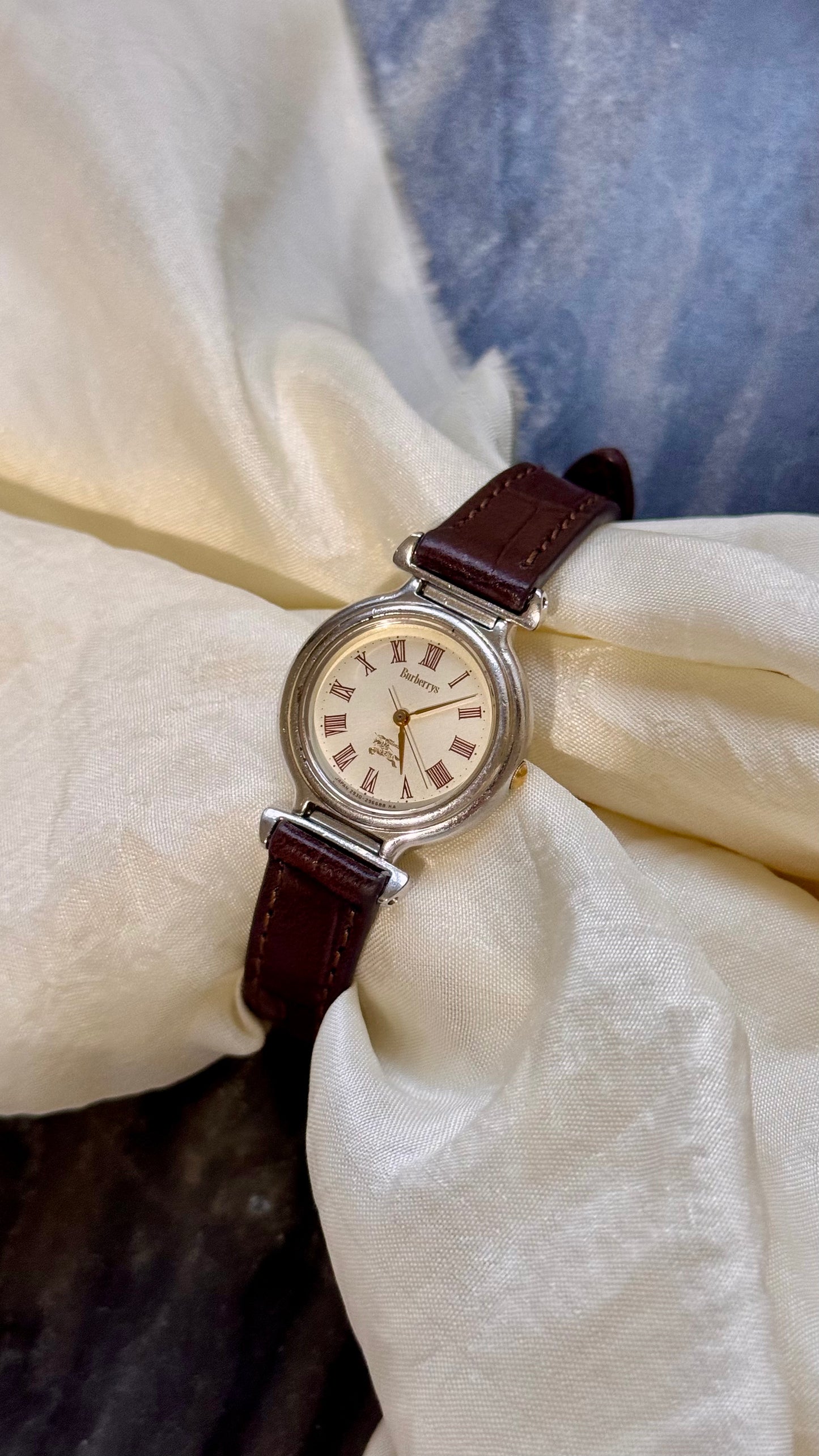 Burberrys Vintage Watch 1980s - Bespoke genuine leather