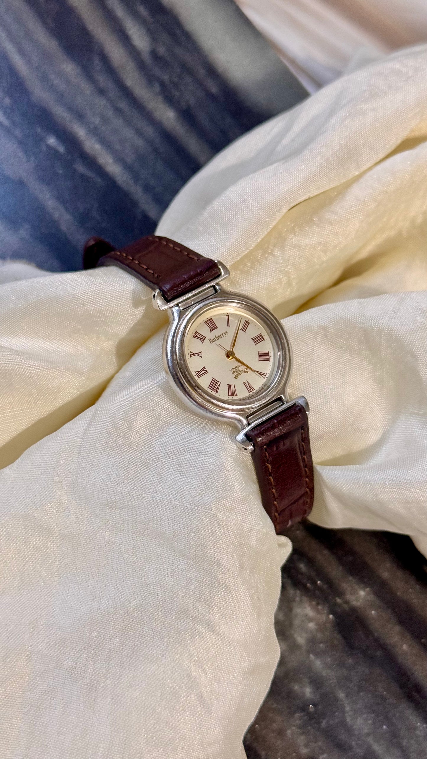 Burberrys Vintage Watch 1980s - Bespoke genuine leather