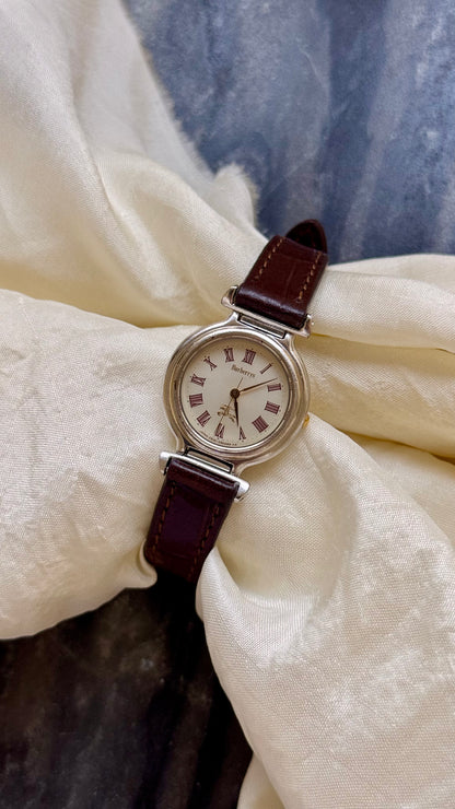 Burberrys Vintage Watch 1980s - Bespoke genuine leather