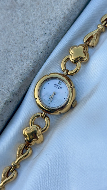 Ascot Park Polo Club London Vintage Watch 1990 - Mother of pearl dial