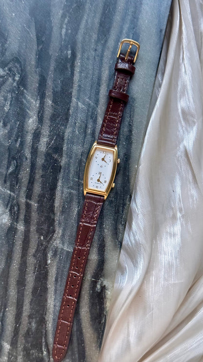 Vintage Seiko Dual Time Watch - New bespoke strap