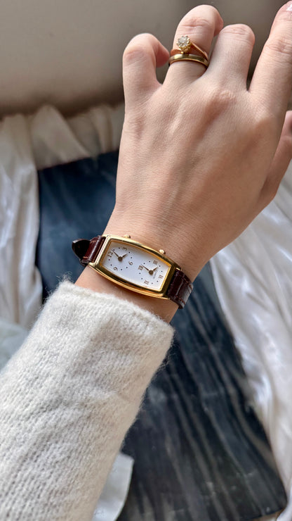 Vintage Seiko Dual Time Watch - New bespoke strap