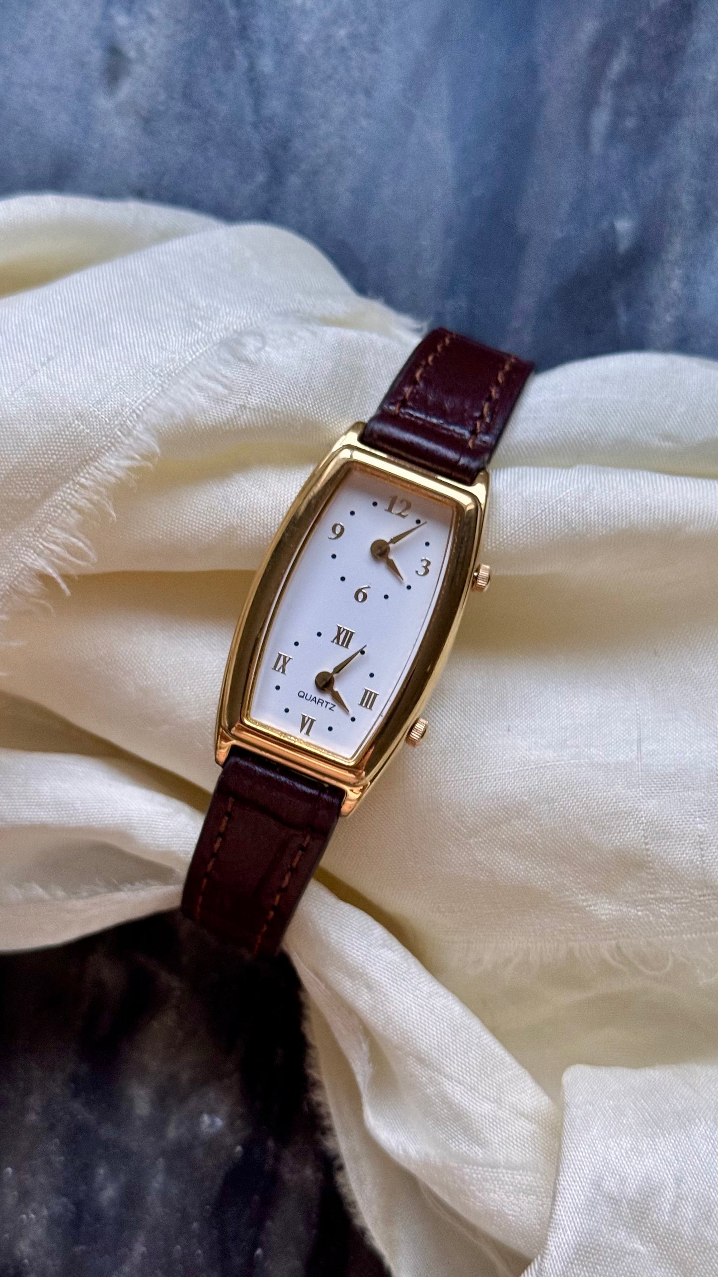 Vintage Seiko Dual Time Watch - New bespoke strap