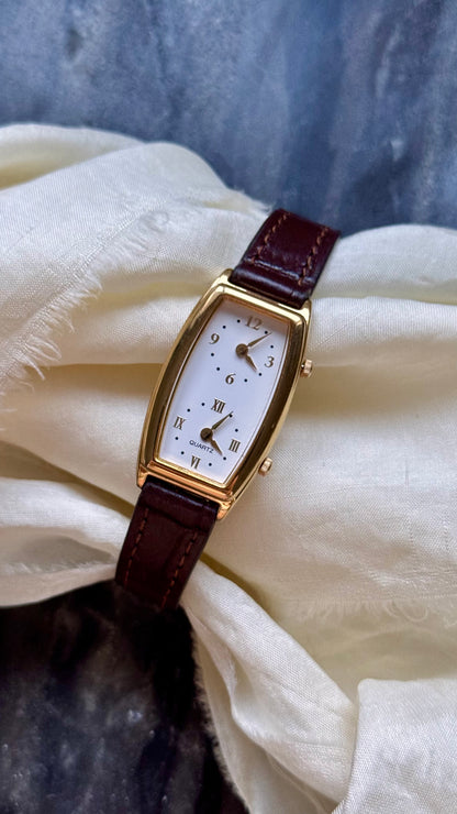 Vintage Seiko Dual Time Watch - New bespoke strap