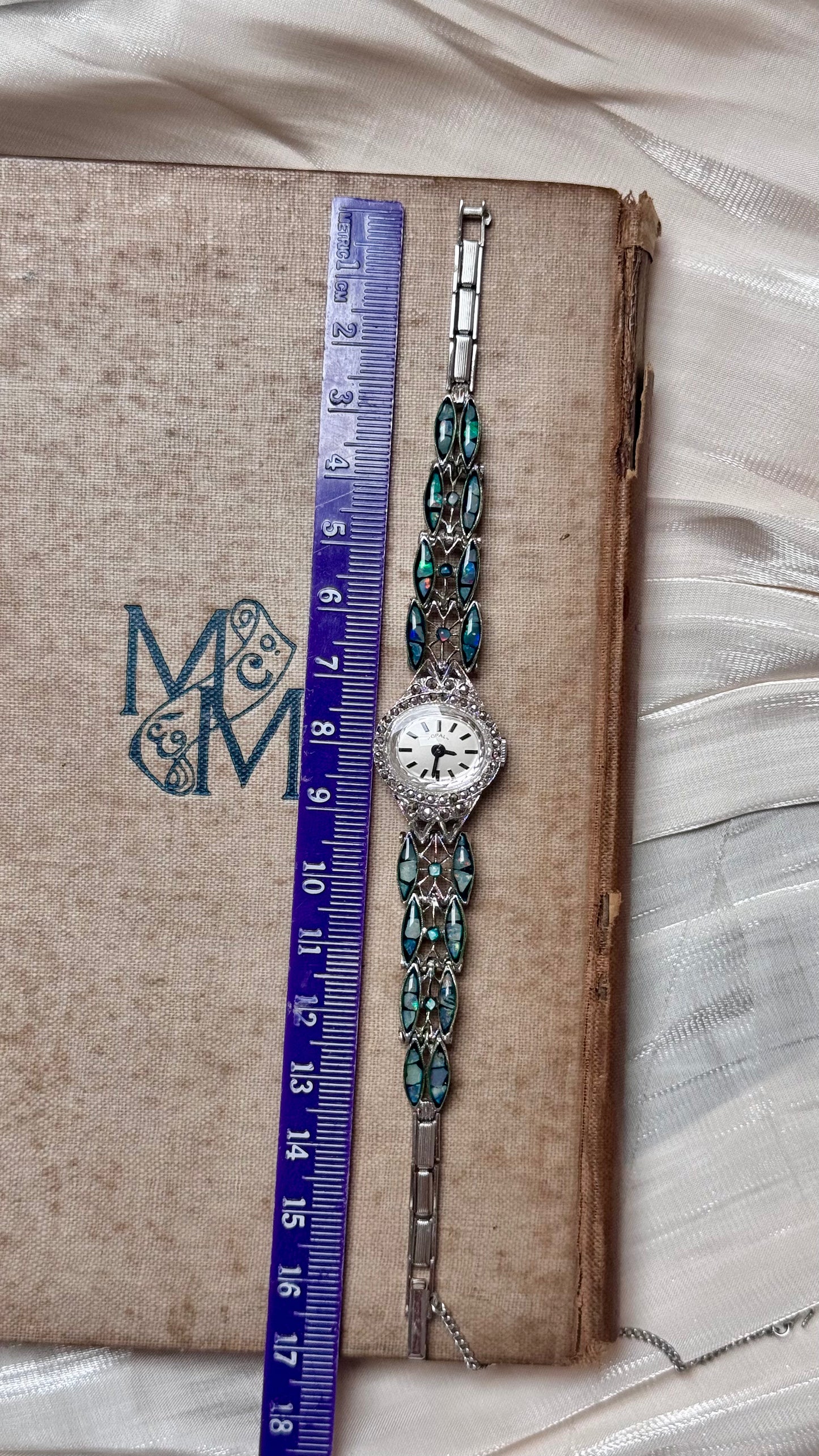 Art Deco Opal Watch 1980s - Swiss Made