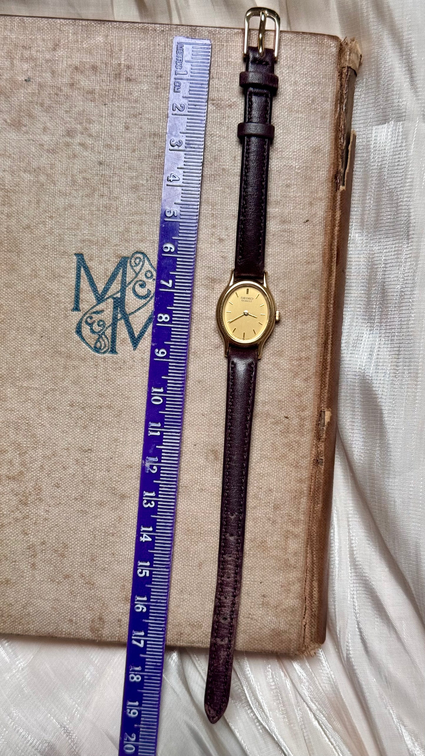 Seiko 1996 Oval Dial Vintage Watch - 18k Gold Plated