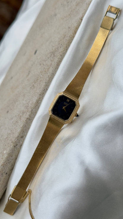 Super Rare Find Vintage Seiko Watch 1980 - 18k Gold Plated