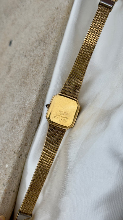 Super Rare Find Vintage Seiko Watch 1980 - 18k Gold Plated