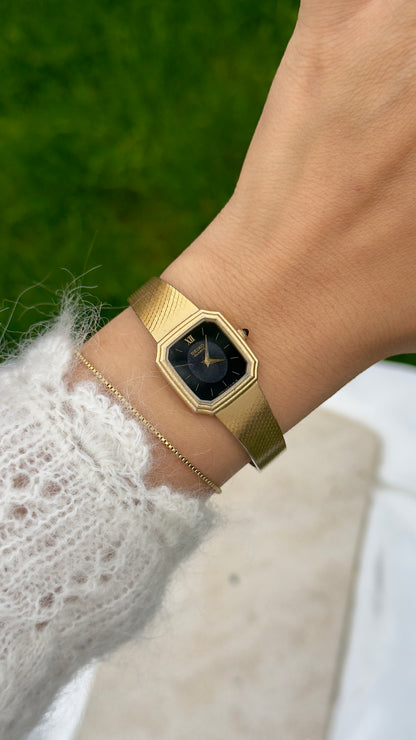 Super Rare Find Vintage Seiko Watch 1980 - 18k Gold Plated