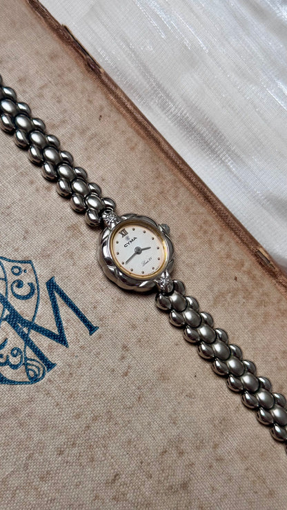 1980s Vintage Cyma Louis XV Watch - Diamonds