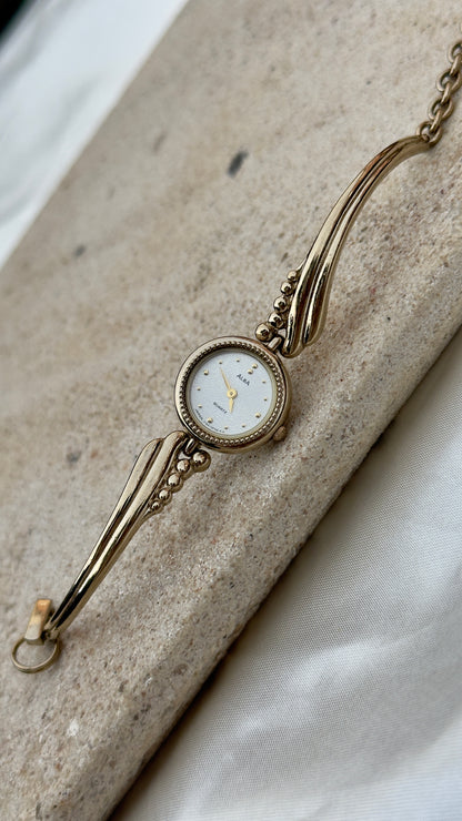 Alba Seiko 1990 Vintage Watch - Near Mint Condition, Champagne Gold Plated