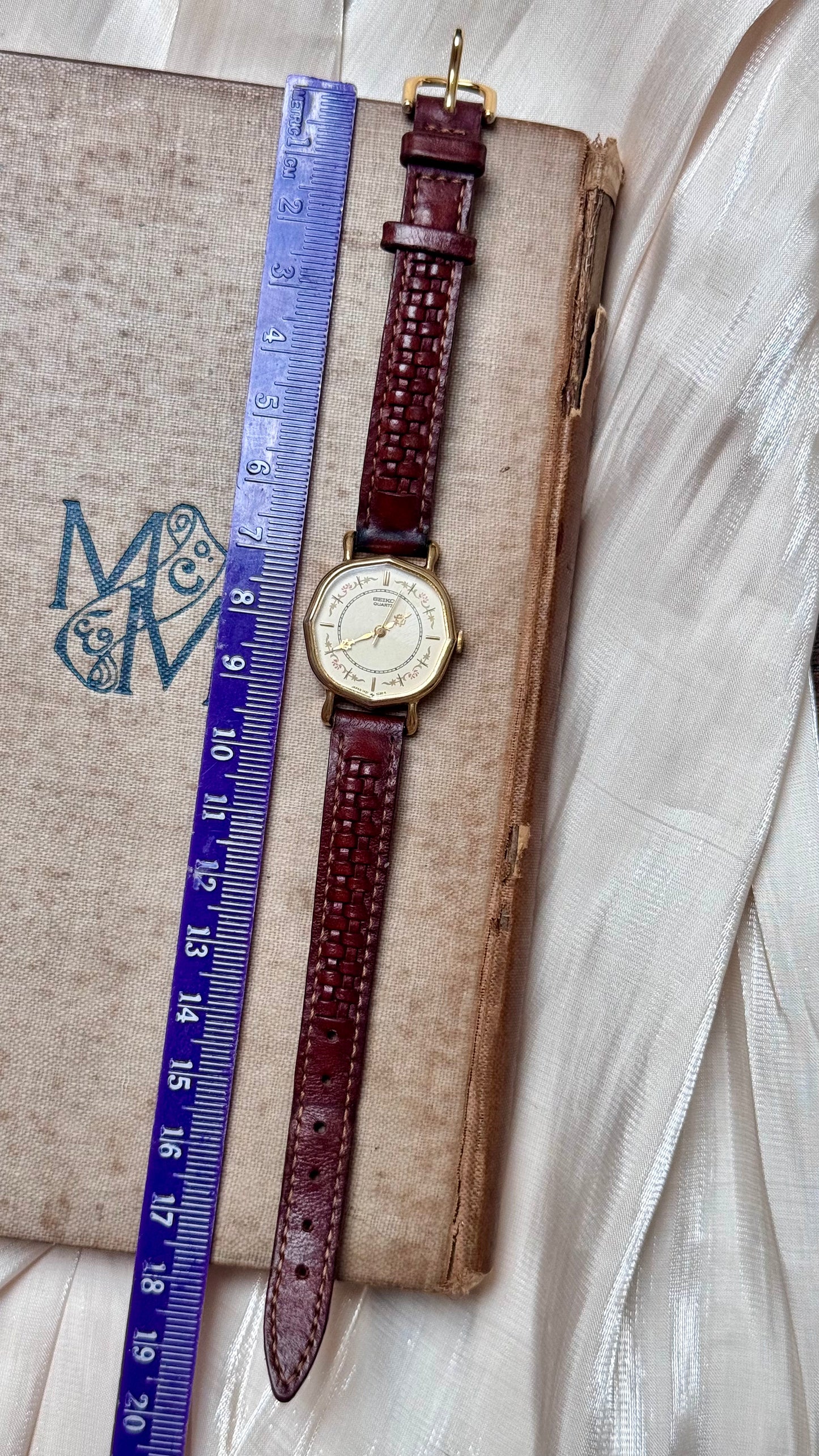 Seiko 1991 Art Deco Dial Vintage Watch - 18k Gold Plated