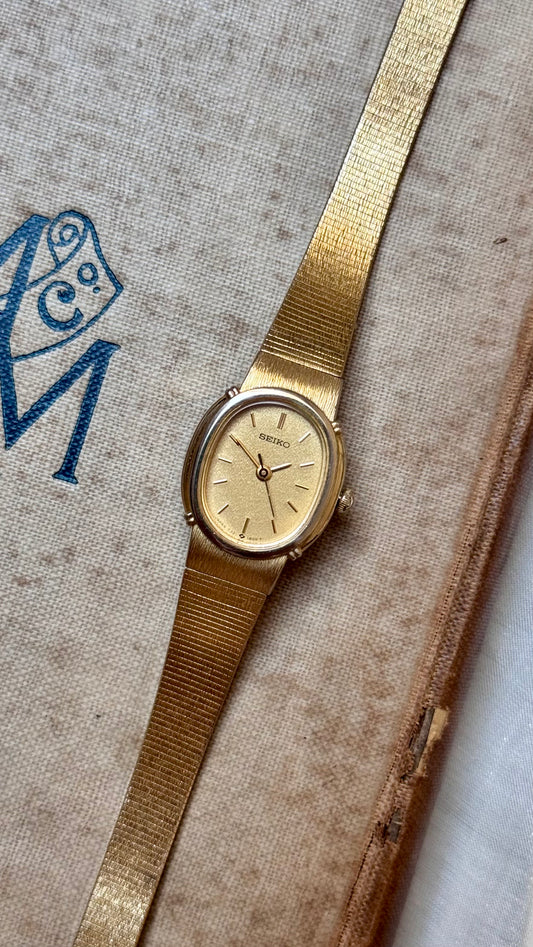 Super Rare Find Vintage Seiko Watch 1988 - 18k Gold Plated