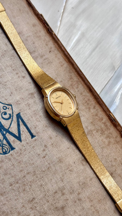 Super Rare Find Vintage Seiko Watch 1988 - 18k Gold Plated