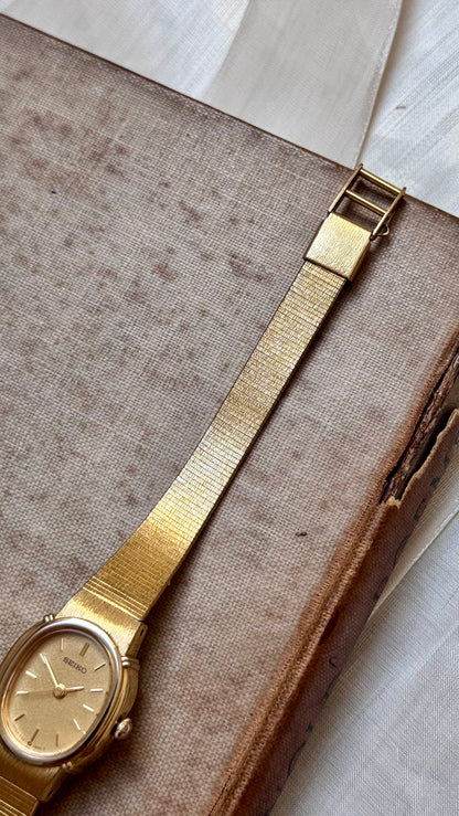 Super Rare Find Vintage Seiko Watch 1988 - 18k Gold Plated