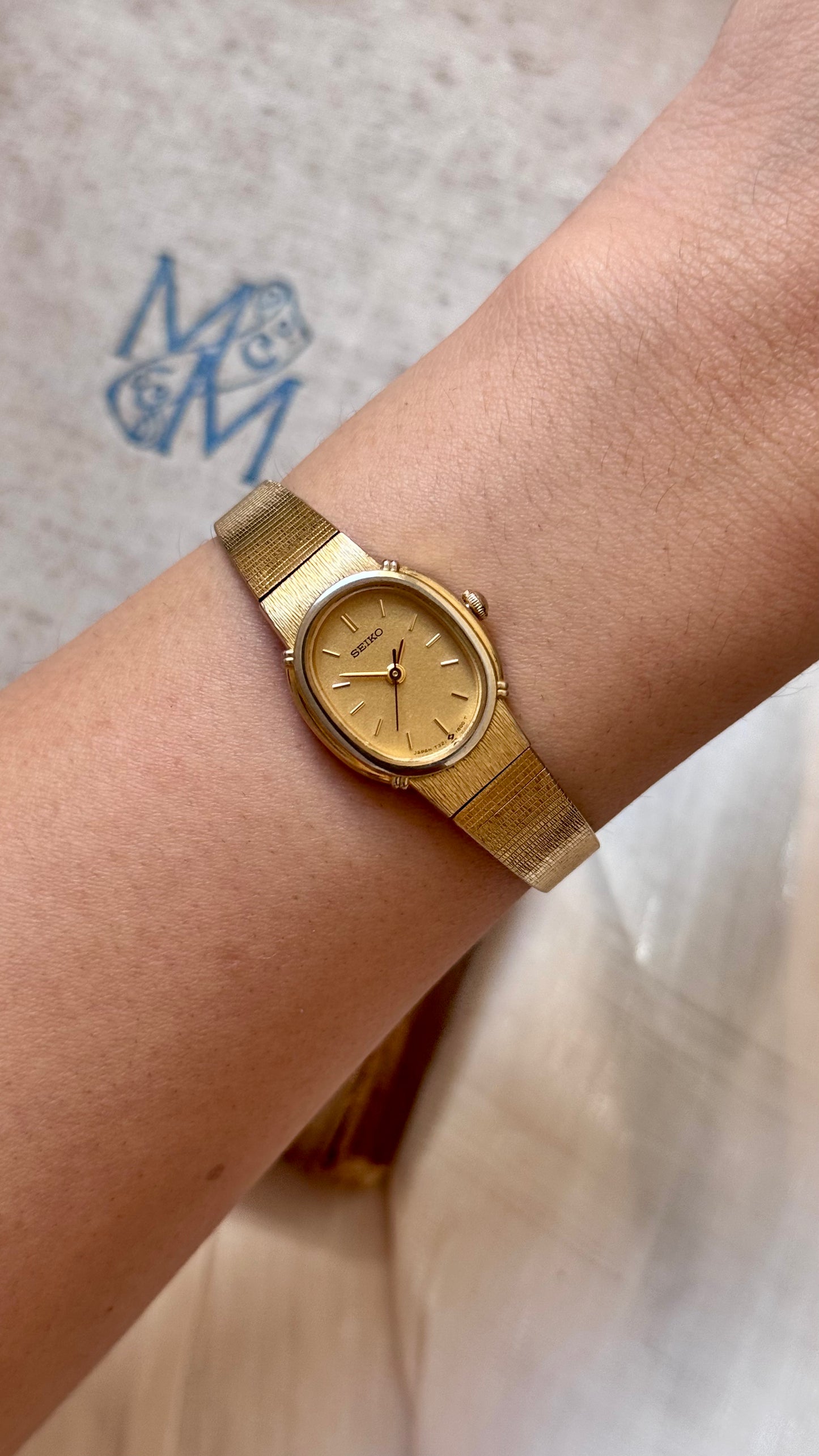 Super Rare Find Vintage Seiko Watch 1988 - 18k Gold Plated