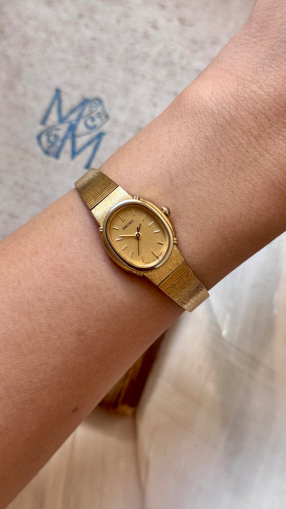 Super Rare Find Vintage Seiko Watch 1988 - 18k Gold Plated