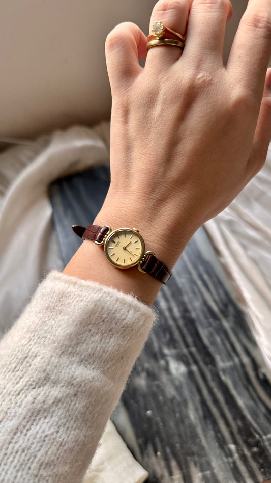 Super Rare Seiko vintage watch 1980 - 18k Gold Plated