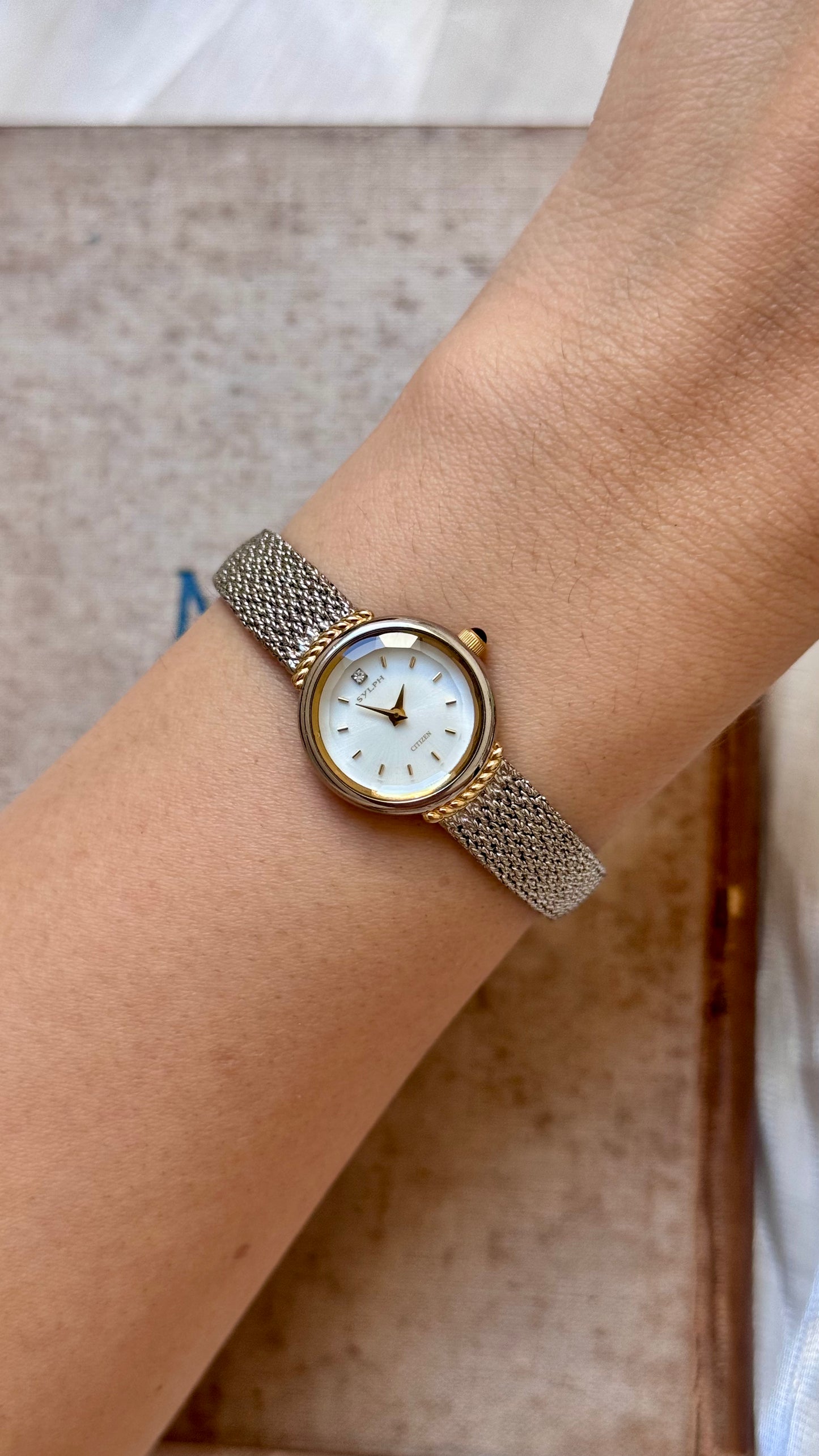 1998 Vintage Citizen Sylph Watch - White gold plated