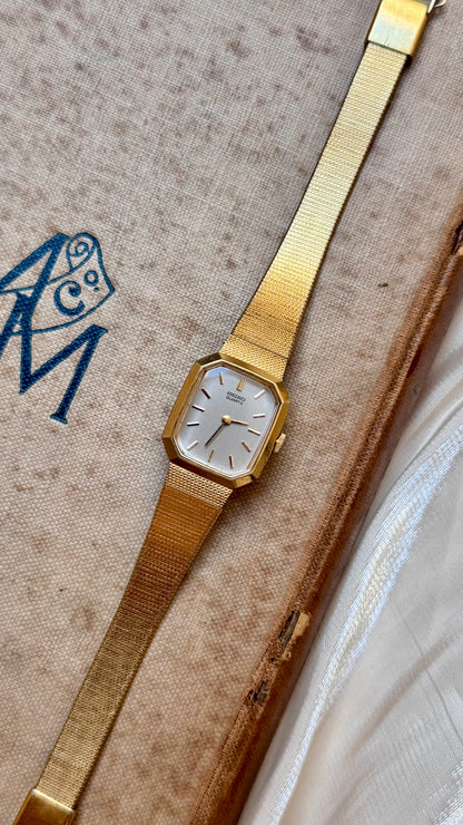 Super Rare Find Vintage Seiko Watch 1986 - 18k Gold Plated