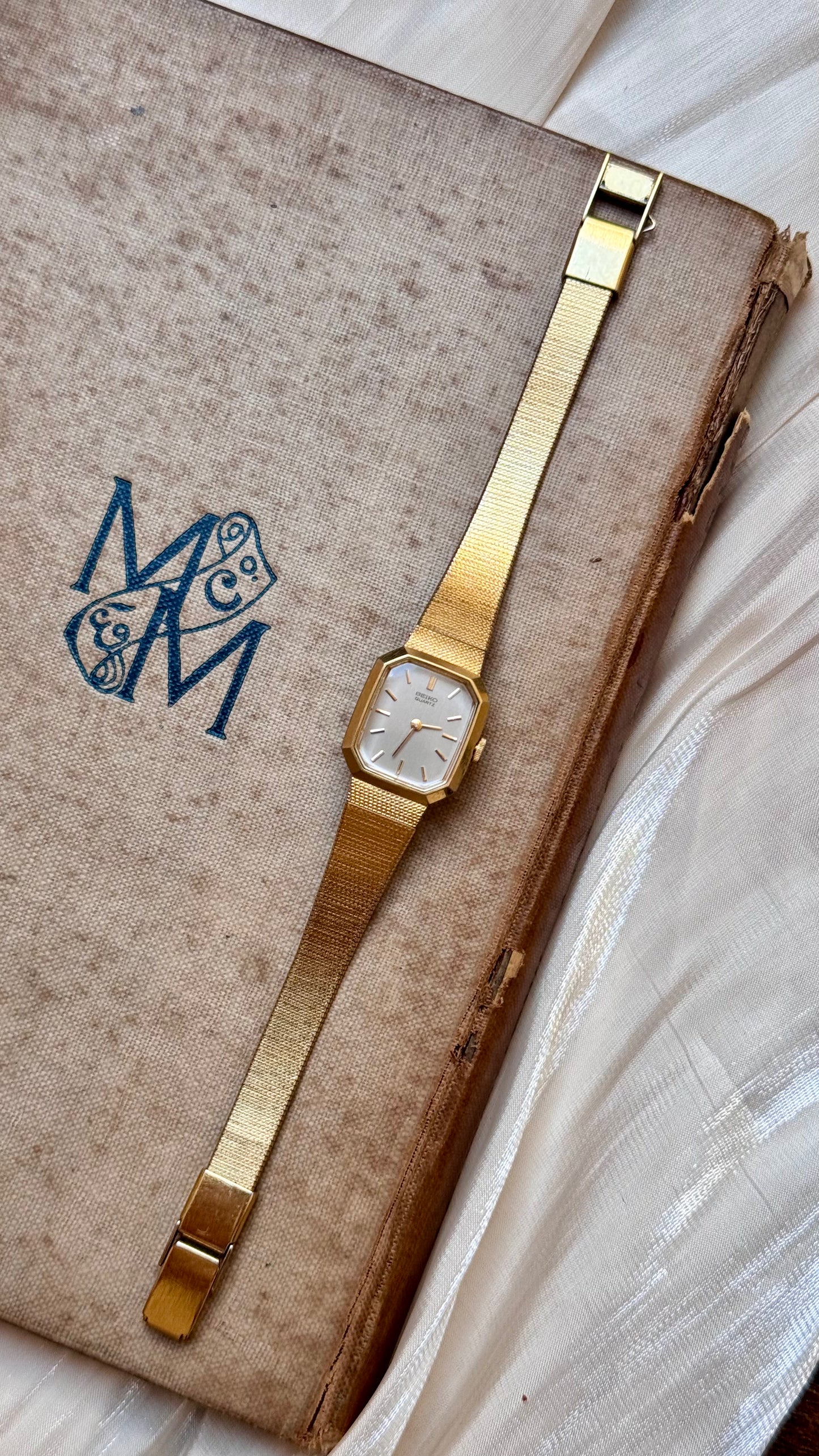 Super Rare Find Vintage Seiko Watch 1986 - 18k Gold Plated