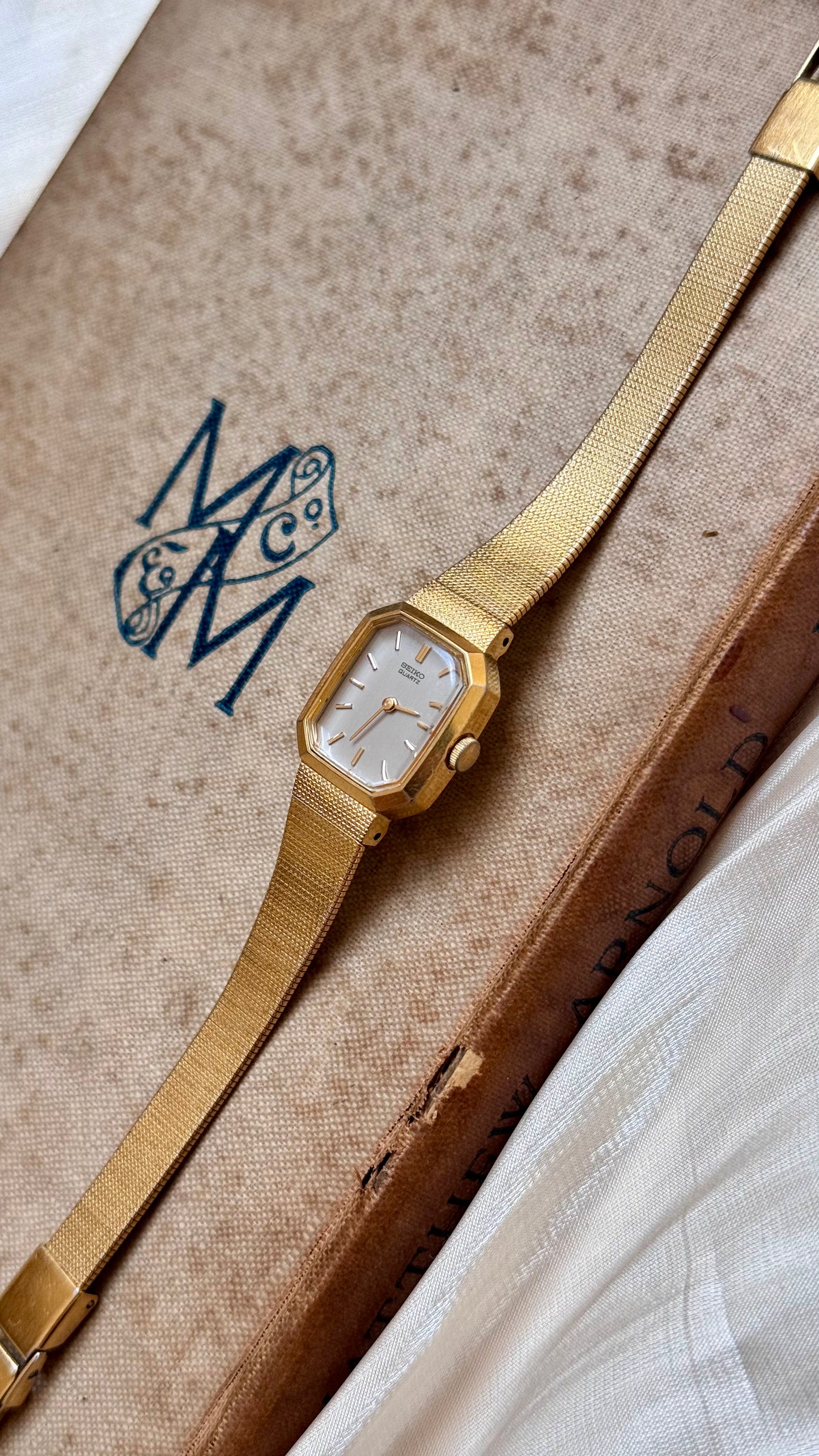 Super Rare Find Vintage Seiko Watch 1986 - 18k Gold Plated