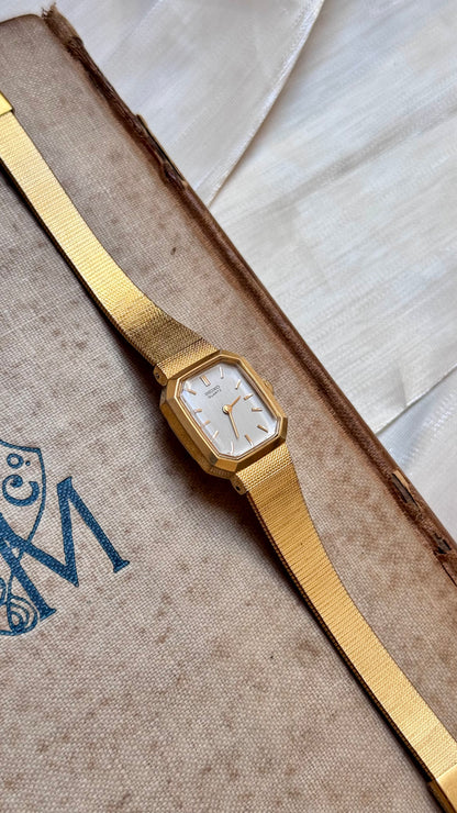 Super Rare Find Vintage Seiko Watch 1986 - 18k Gold Plated