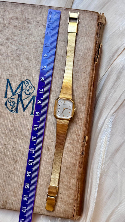 Super Rare Find Vintage Seiko Watch 1986 - 18k Gold Plated