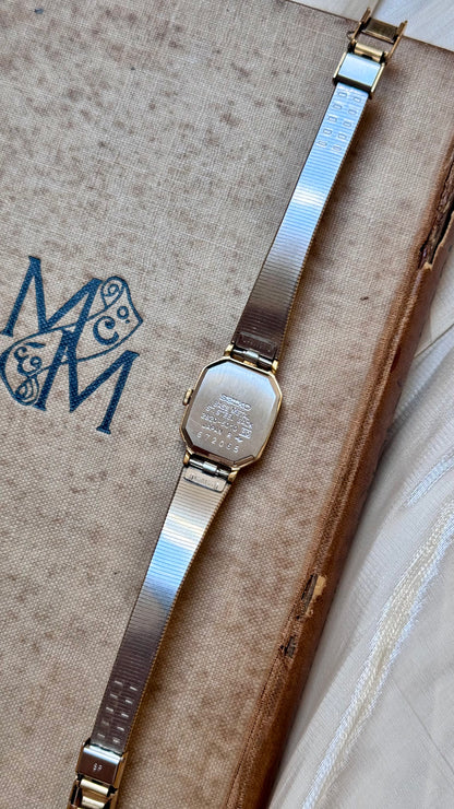 Super Rare Find Vintage Seiko Watch 1986 - 18k Gold Plated