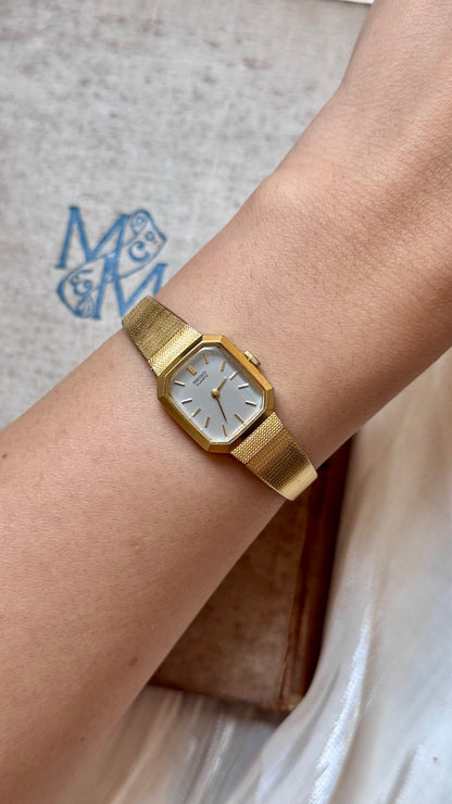 Super Rare Find Vintage Seiko Watch 1986 - 18k Gold Plated