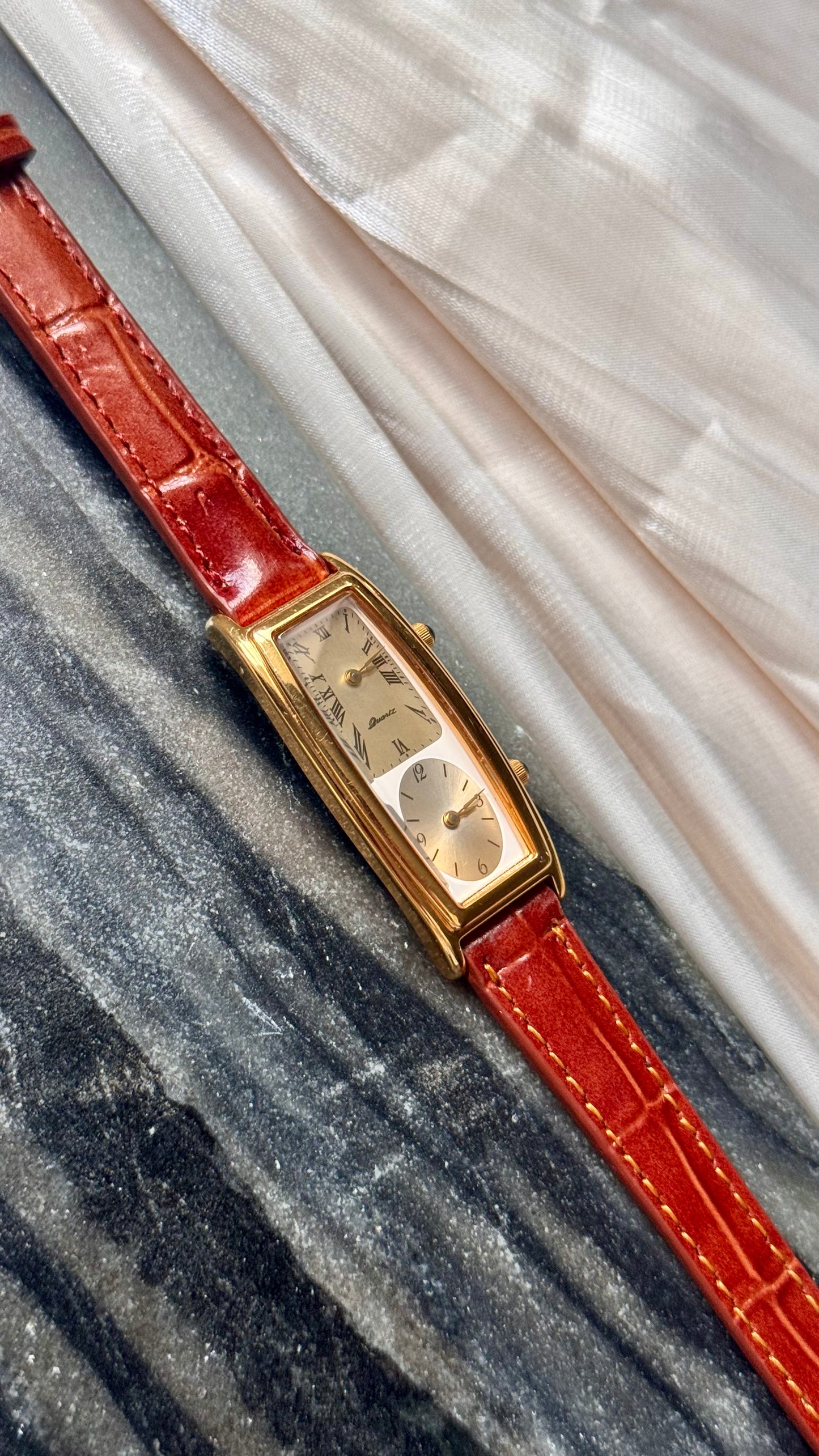 New Old Stock - Vintage Noevir Dual Time Watch - New bespoke strap