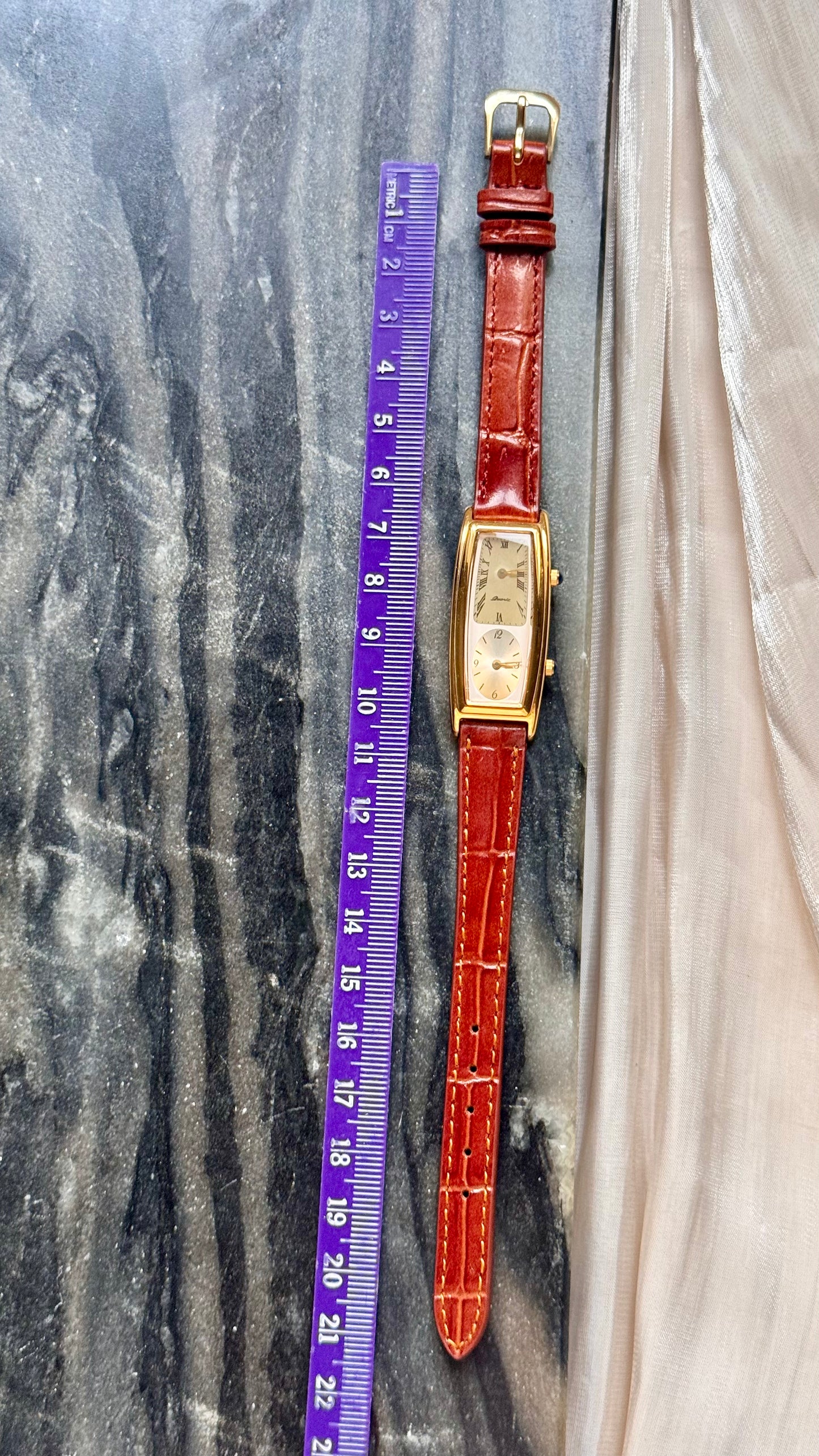 New Old Stock - Vintage Noevir Dual Time Watch - New bespoke strap