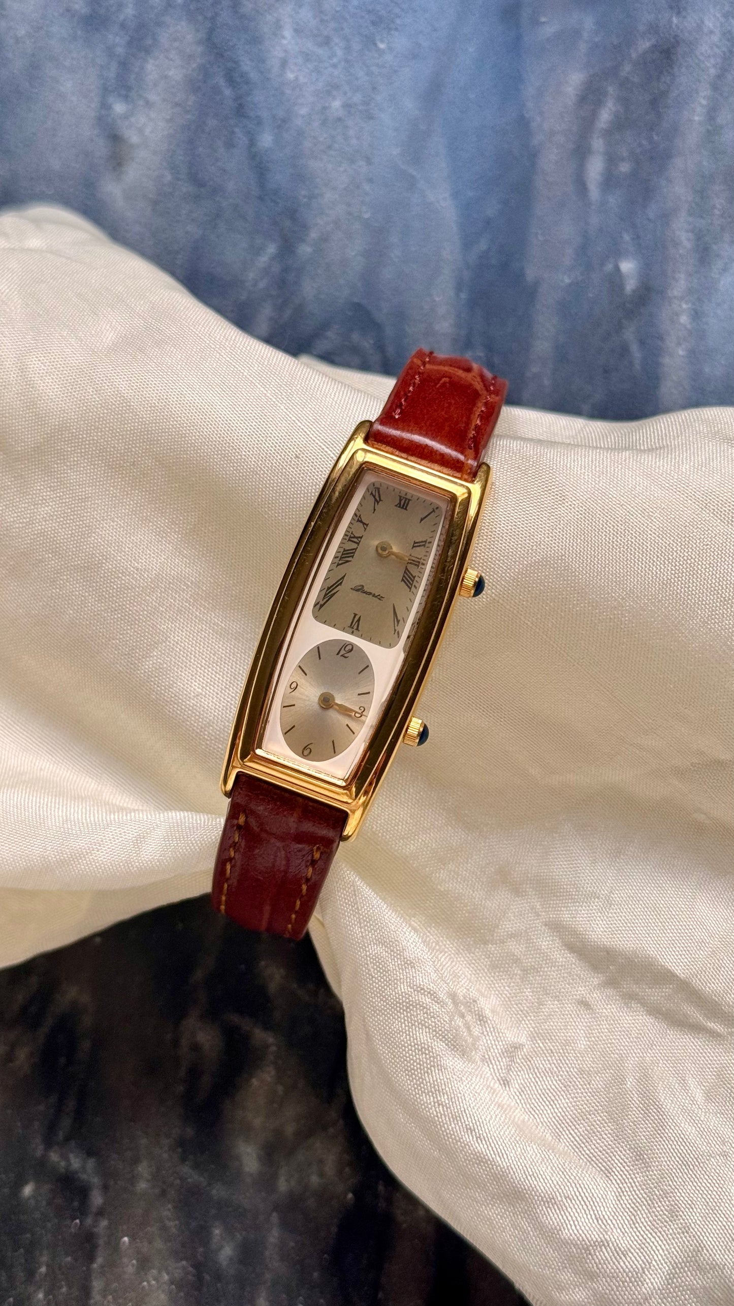 New Old Stock - Vintage Noevir Dual Time Watch - New bespoke strap