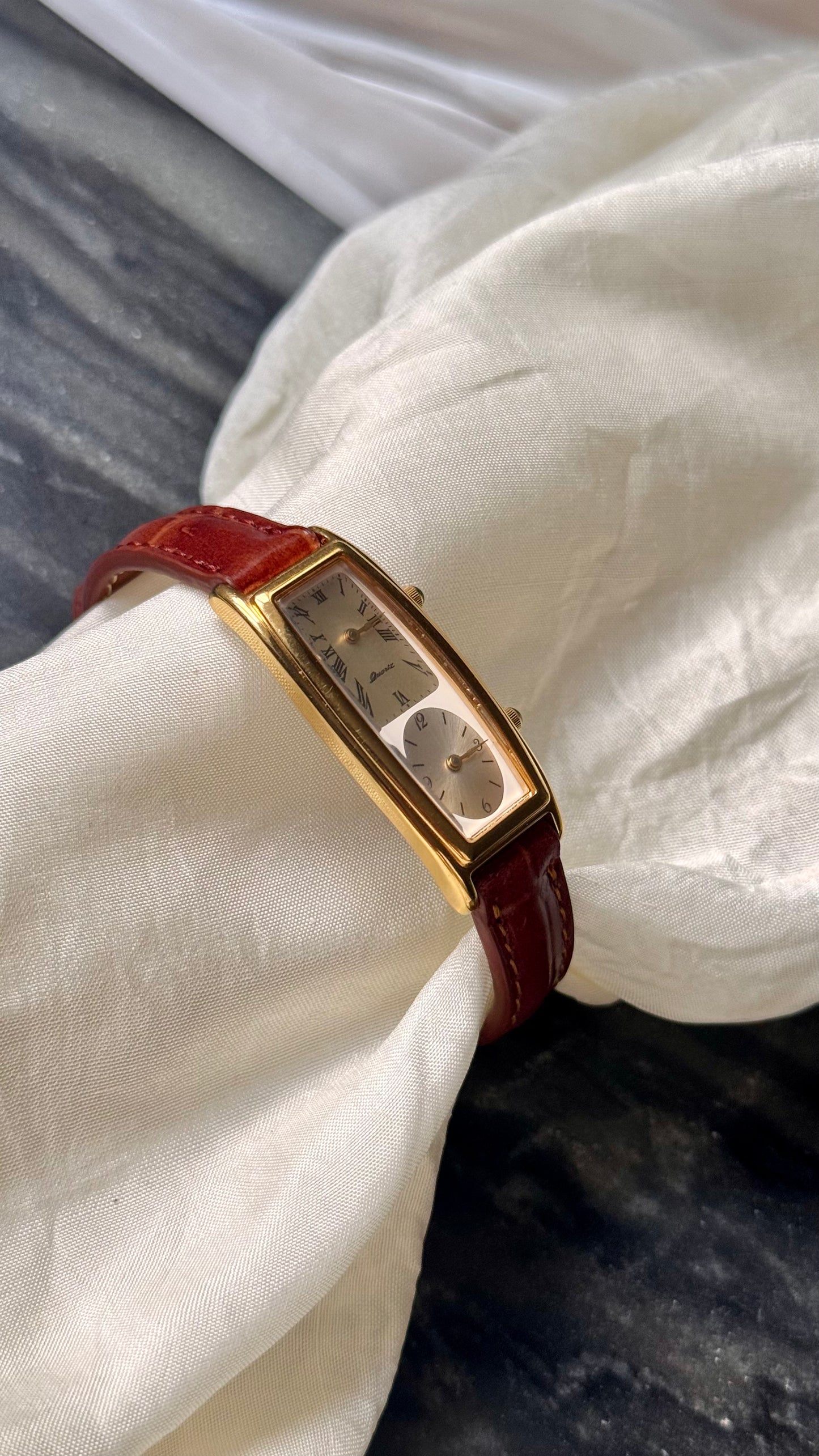 New Old Stock - Vintage Noevir Dual Time Watch - New bespoke strap